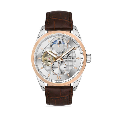 Daniel Klein Skeleton Men's Chronograph Watch DK.1.13440-4 Brown Leather Strap Men Watch | Watch for Men