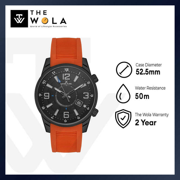 Daniel Klein Premium Men's Analog Watch DK.1.13541-6 Orange with Silicone Strap | Watch for Men
