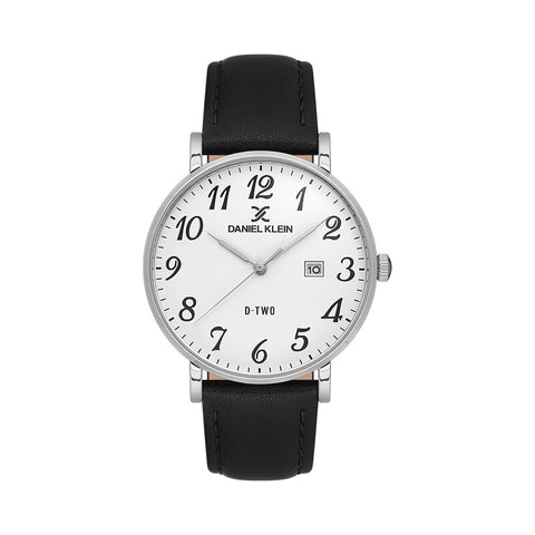 Daniel Klein Arcadia Men's Analog Watch DK.1.13562-1 Black with Leather Strap | Watch for Men