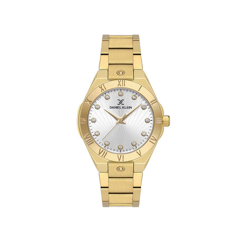 Daniel Klein Premium Women's Analog Watch Gold Stainless Steel Strap DK.1.13585-3