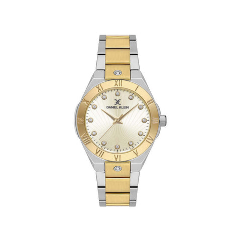 Daniel Klein Premium Women's Analog Watch Gold Stainless Steel Strap DK.1.13585-4