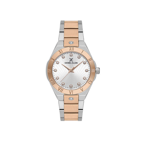 Daniel Klein Premium Women's Analog Watch Rose Gold Stainless Steel Strap DK.1.13585-5