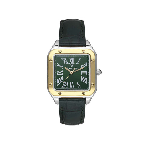 Daniel Klein Premium Women's Analog Watch Green Genuine Leather Strap DK.1.13599-3