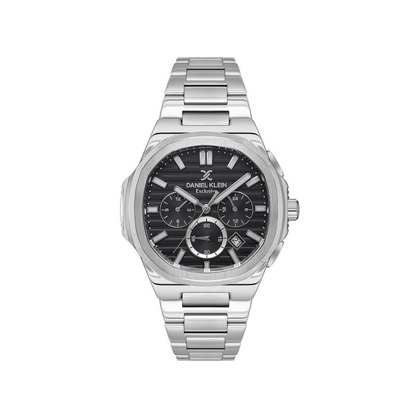 Daniel Klein Exclusive Men Chronograph Watch DK.1.13614-2 Silver Stainless Steel Strap