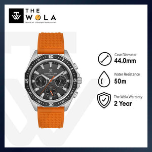 Daniel Klein Exclusive Men's Chronograph Watch Orange Silicone Strap DK.1.13639-3