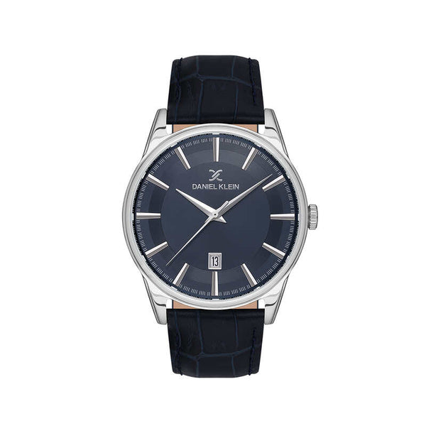 Daniel Klein Premium Men Analog Watch DK.1.13669-3 Blue Leather Strap