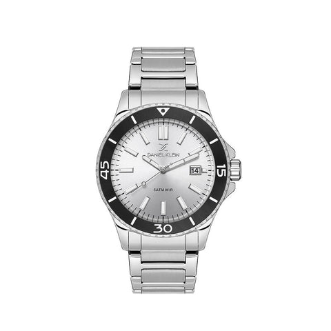 Daniel Klein Premium Men's Analog Watch Silver Stainless Steel Strap DK.1.13694-1