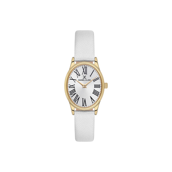 Daniel Klein Premium Women Analog Watch DK.1.13723-2 White Genuine Leather Strap