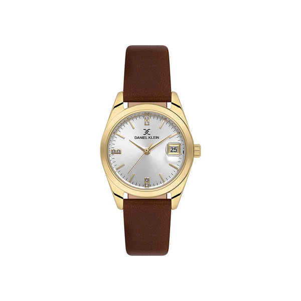 Daniel Klein Premium Women Analog Watch DK.1.13759-5 D.Brown Genuine Leather Strap