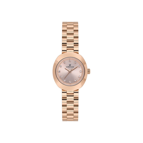 Daniel Klein Premium Women Analog Watch DK.1.13788-5 Rose Gold Stainless Steel Strap