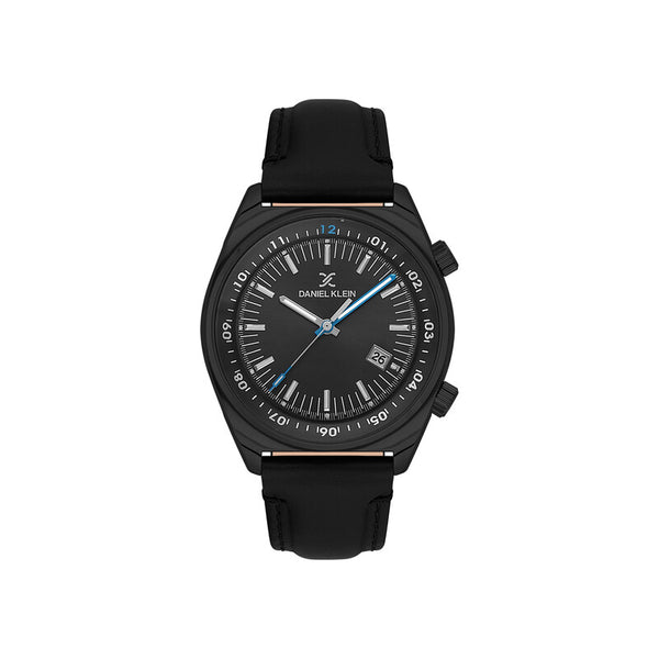 Daniel Klein Premium Men Analog Watch DK.1.13814-2 Black Genuine Leather Strap