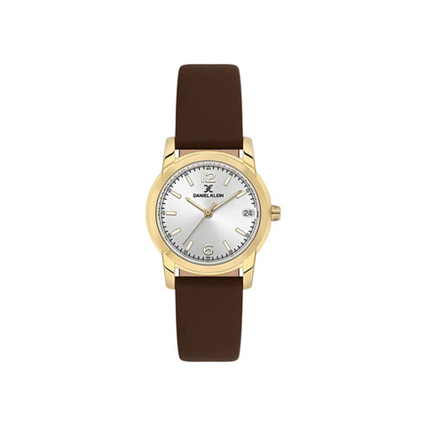 Daniel Klein Premium Women Analog Watch DK.1.13822-5 Brown Genuine Leather Strap