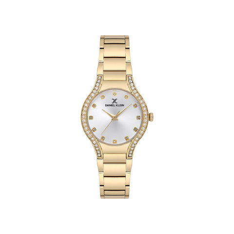 Daniel Klein Premium Women Analog Watch DK.1.13826-2 Gold Stainless Steel Strap