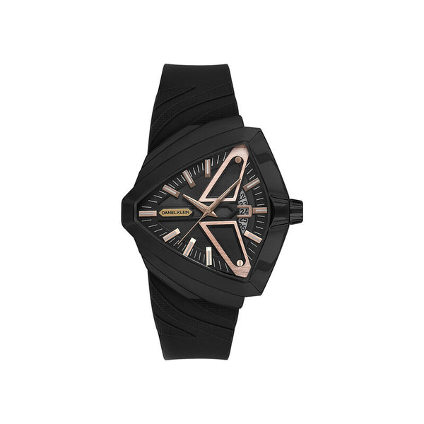 Daniel Klein Premium Men Analog Watch DK.1.13859-6 Black Silicone Strap