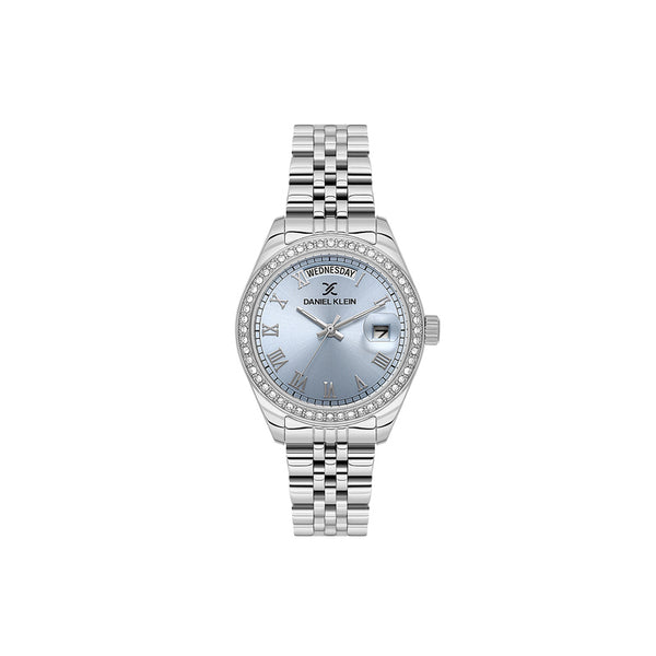 Daniel Klein Premium Women Analog Watch DK.1.13867-2 Silver Stainless Steel Strap