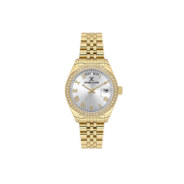 Daniel Klein Premium Women Analog Watch DK.1.13867-3 Gold Stainless Steel Strap