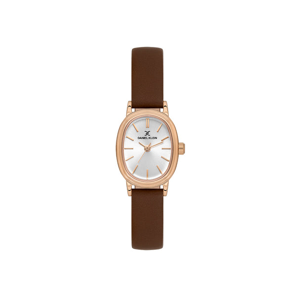 Daniel Klein Premium Women Analog Watch DK.1.13869-5 D.Brown Genuine Leather Strap