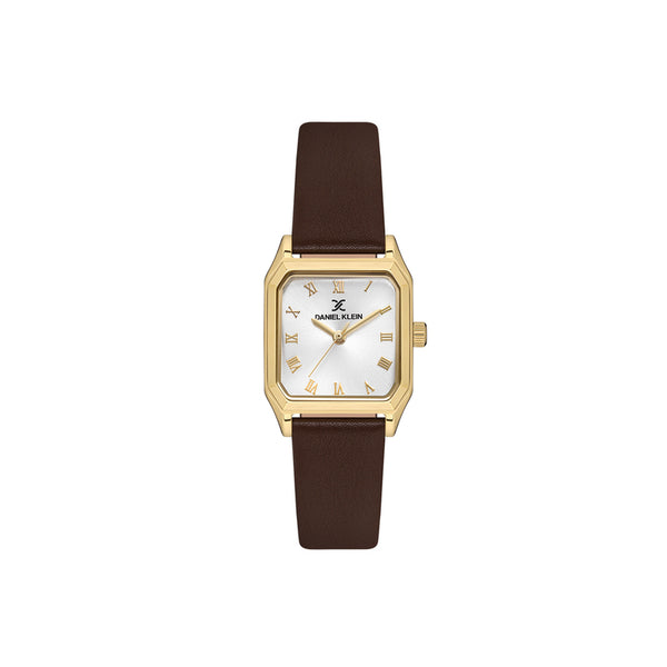 Daniel Klein Premium Women Analog Watch DK.1.13878-4 Brown Genuine Leather Strap