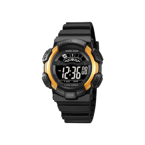 Daniel Klein Men Digital Watch DK.2153-2 Black TPU Strap