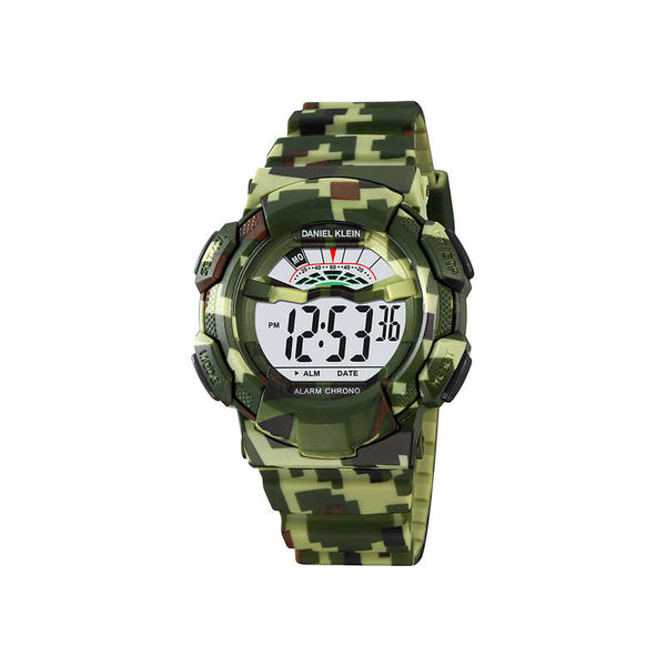 Daniel Klein Men Digital Watch DK.2153-4 Green TPU Strap