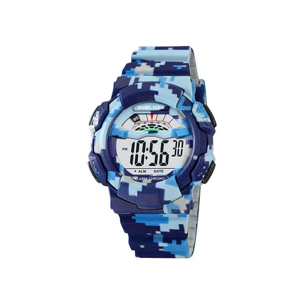 Daniel Klein Men Digital Watch DK.2153-5 Blue TPU Strap