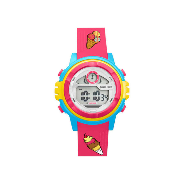 Daniel Klein Kids Digital Watch DK.2266-6 Pink TPU Strap