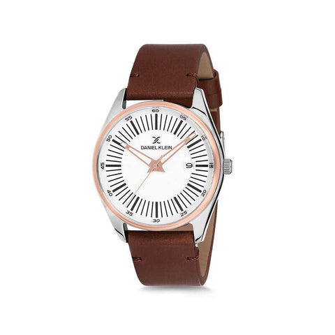 Daniel Klein Premium Men's Analog Watch DK12115-6 Brown Genuine Leather Strap Watch | Watch for Men