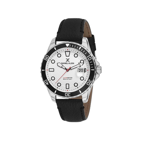 Daniel Klein Premium Men's Analog Watch DK12121-1 Black Genuine Leather Strap Watch | Watch for Men