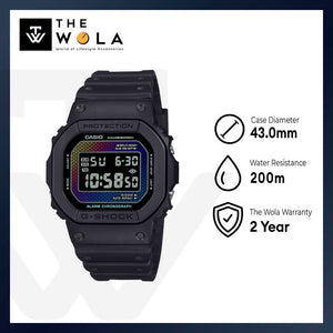 Casio G-Shock Men Digital Watch DW-5600RW-1 Black Resin Strap