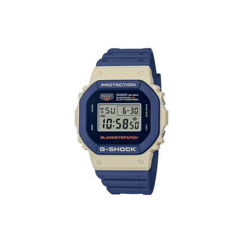 Casio G-Shock BlackEyePatch Collaboration Men Digital Watch DW-5610BEP-2 Blue Resin Strap