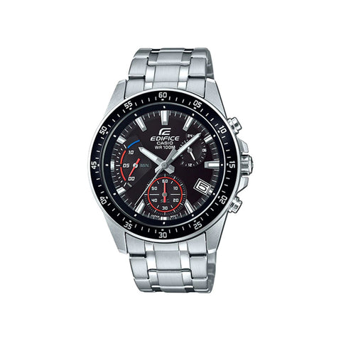 Edifice EFV-540D-1AV Men's Chronograph Watch Black dial with Silver Stainless Steel