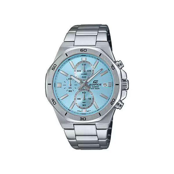 Casio Edifice Men Chronograph Watch EFV-640D-2BV Silver Stainless Steel Strap