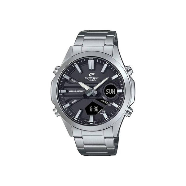 Casio Edifice EFV-C120D-1A Men Analog-Digital Watch Silver Stainless Steel Strap