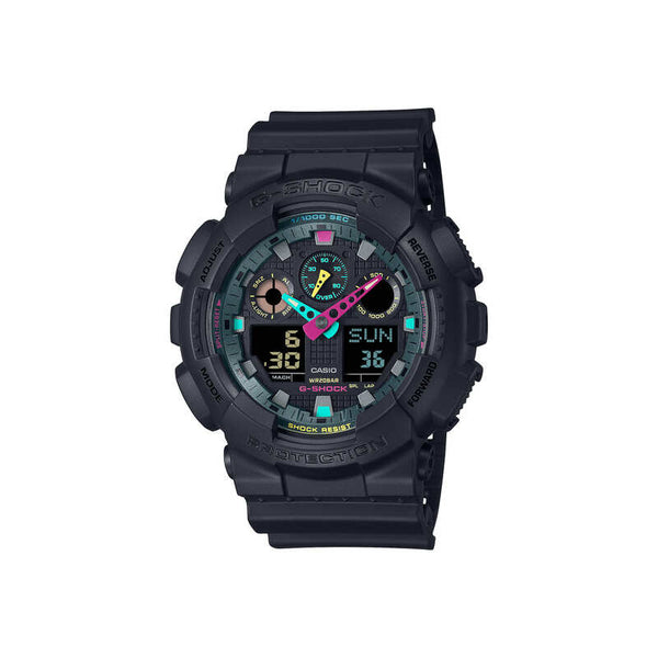 Casio G-Shock Men Analog-Digital Sport Watch GA-100MF-1A Black Resin Strap