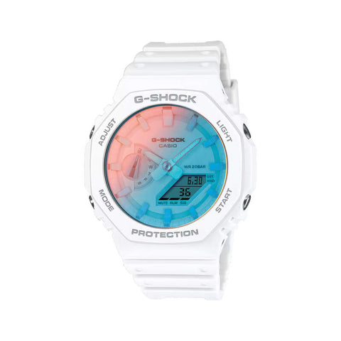 Casio G-shock Men Analog-Digital Watch GA-2100TL-7A Matte White Resin Strap