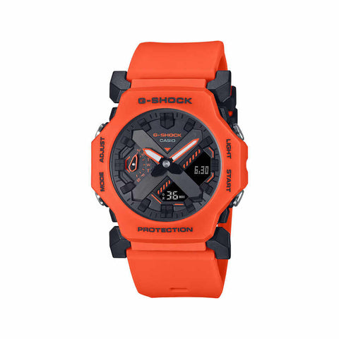 Casio G-shock Men Analog-Digital Watch GA-2300FL-4A Orange Resin Strap