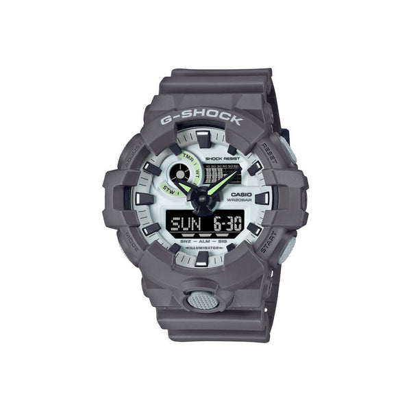 Casio G-Shock Men Analog-Digital Sport Watch GA-700HD-8A Grey Resin Strap