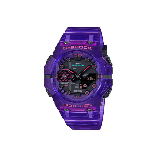 Casio G-Shock Men Analog-Digital Sport Watch GA-B001CBRS-6A Purple Resin Strap w. Bluetooth