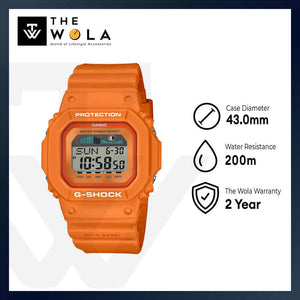 Casio G-Shock Men's Digital Watch GLX-5600RT-4DR Orange Resin Strap Watch for Men