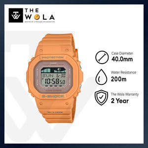 Casio G-Shock GLX-S5600-4 G-LIDE Women's Digital Sport Watch | Orange Resin Band