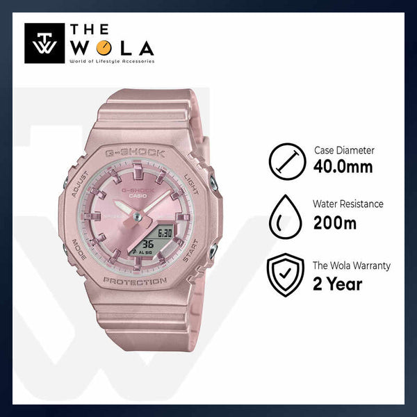 Casio G-Shock Women Analog-Digital Watch GMA-P2100ST-4A Pink Resin Strap