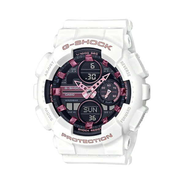 Casio G-Shock Women's Analog-Digital GMA-S140M-7A White Resin Band Sport Watch