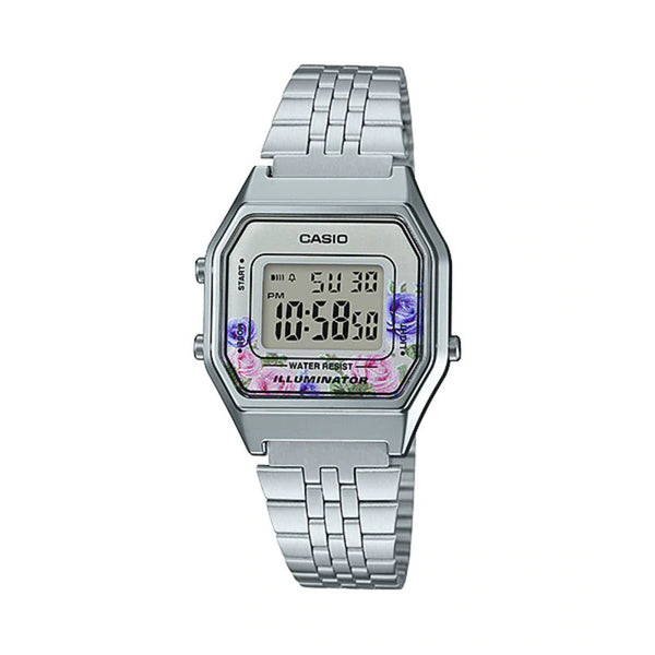 Casio Vintage LA680WA-4C Women's Digital Watch with Stainless Steel Band