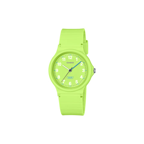 Casio Pop Series Women Analog Watch LQ-24B-3B Green Resin Strap