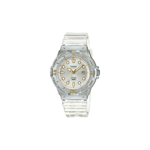 Casio Women Analog Watch LRW-200HS-7EV Clear Resin Strap