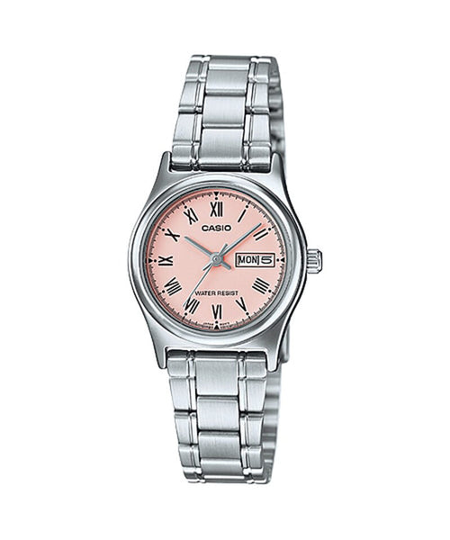 Casio Women's Analog Watch LTP-V006D-4B Silver Stainless Steel Band Watch for ladies