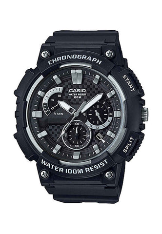 Casio Men Chronograph Watch MCW-200H-1A Black Resin Strap