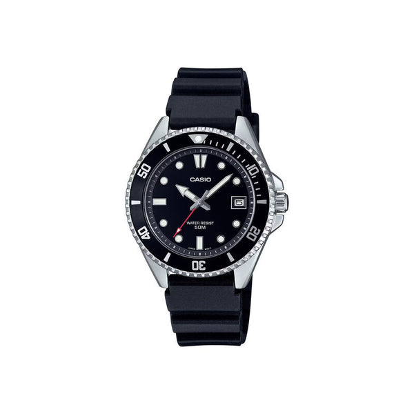 Casio Men's Analog Watch MDV-10-1A1VDF Black Resin Strap