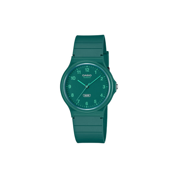 Casio Pop Series Men Analog Watch MQ-24B-3B Green Resin Strap