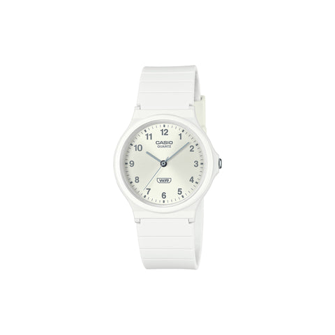 Casio Pop Series Men Analog Watch MQ-24B-7B White Resin Strap